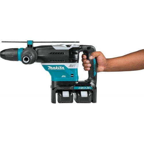  Makita XRH07PTU 18V x2 LXT Lithium-Ion (36V) Brushless Cordless 1-916 Advanced AVT Rotary Hammer Kit, Accepts Sds-Max Bits, Aws (5.0Ah)