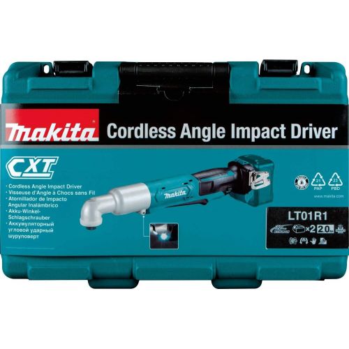  Makita LT01R1 12V max CXT Lithium-Ion Cordless Angle Impact Driver Kit