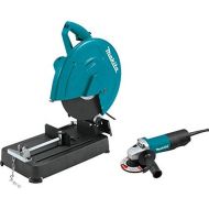 Makita LW1401X2 14 Cut-Off Saw with 4-12 Paddle Switch Angle Grinder