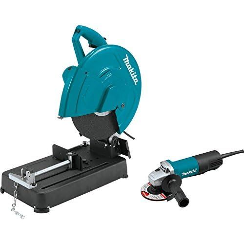  Makita LW1401X2 14 Cut-Off Saw with 4-12 Paddle Switch Angle Grinder