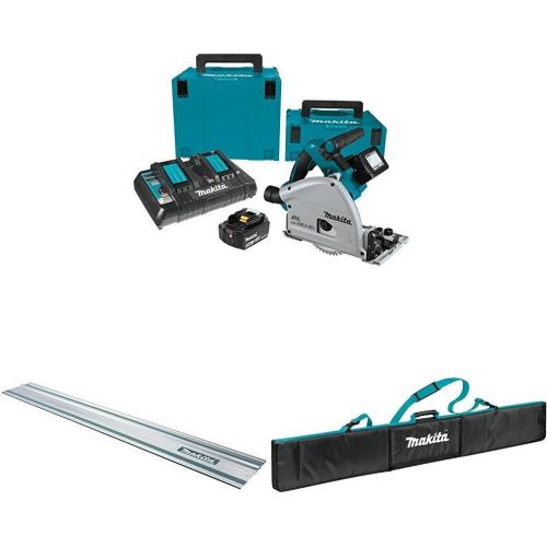  Makita XPS01PTJ 18V X2 LXT (36V) Brushless 6-12 Plunge Circular Saw Kit, 194368-5 55 Guide Rail, and B-57613 57-12 Protective Guide Rail Bag