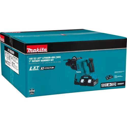  Makita XRH05PT 18V X2 LXT Lithium-Ion (36V) Cordless 1 Rotary Hammer Kit (5.0Ah)