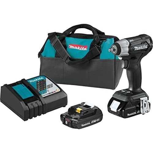  Makita XWT12RB 18V LXT Lithium-Ion Sub-Compact Brushless Cordless 38 Sq. Drive Impact Wrench Kit (2.0Ah)