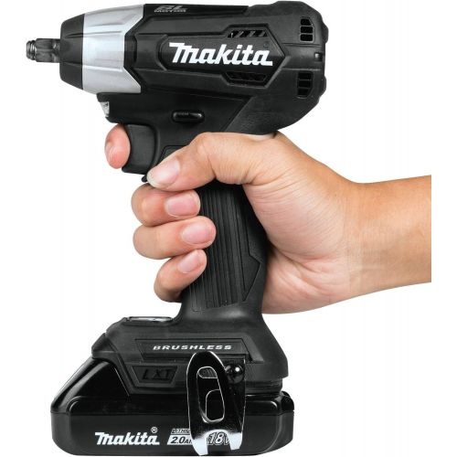  Makita XWT12RB 18V LXT Lithium-Ion Sub-Compact Brushless Cordless 38 Sq. Drive Impact Wrench Kit (2.0Ah)