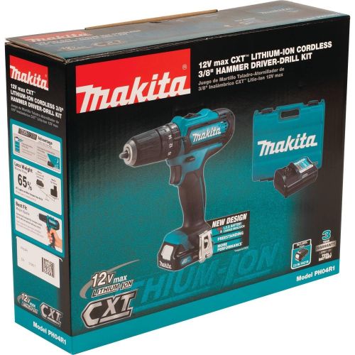 Makita PH04R1 12V Max CXT Lithium-Ion Cordless Hammer Driver-Drill Kit, 38