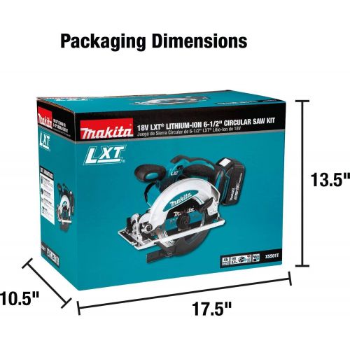  Makita XSS01T 5.0 Ah 18V LXT Lithium-Ion Cordless 6-12 Circular Saw Kit