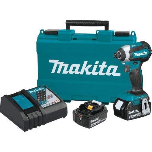  Makita XDT13T 18V LXT Lithium-Ion Brushless Cordless Impact Driver Kit (5.0Ah)