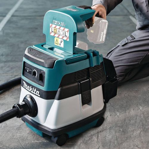  Makita XCV04Z 18V X2 LXT Lithium-Ion CordlessCorded Dry Vacuum, 2.1 gallon