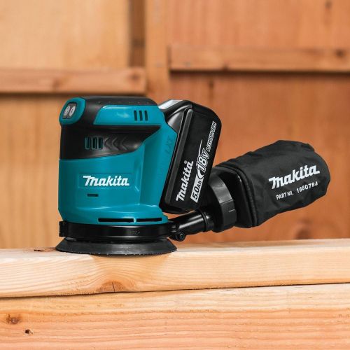  Makita XOB01T 5.0 Ah 18V LXT Lithium-Ion Cordless 5 Random Orbit Sander Kit