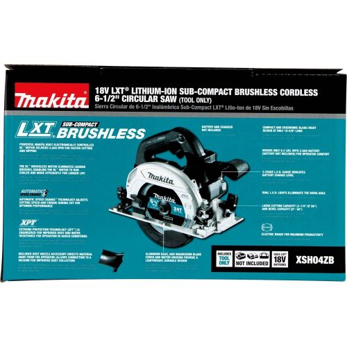  Makita XSH04ZB 18V LXT Sub-Compact Brushless 6-12” Circular Saw