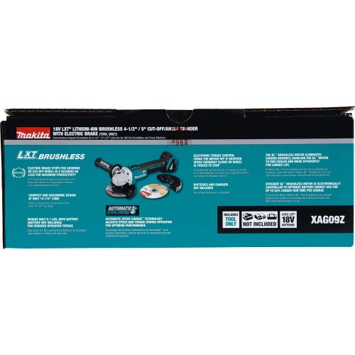  Makita XAG09Z 18V LXT Lithium-Ion Brushless Cordless 4-125 Cut-OffAngle Grinder