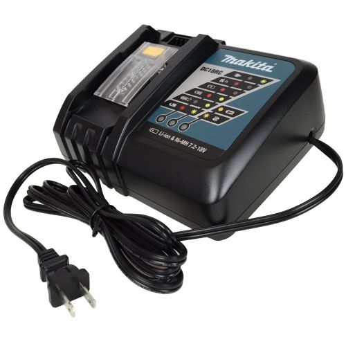  Makita DC18RC 7.2-18V Lithium Ion Battery Charger & (2) BL1830B 18V 3.0Ah Batteries