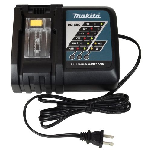  Makita DC18RC 7.2-18V Lithium Ion Battery Charger & (2) BL1830B 18V 3.0Ah Batteries