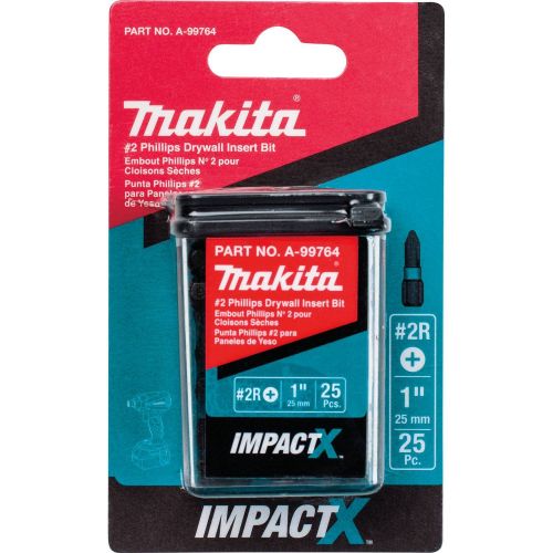  Makita A-98865 Impactx 2 Phillips Drywall 1″ Insert Bit, 200 Pack, Jar