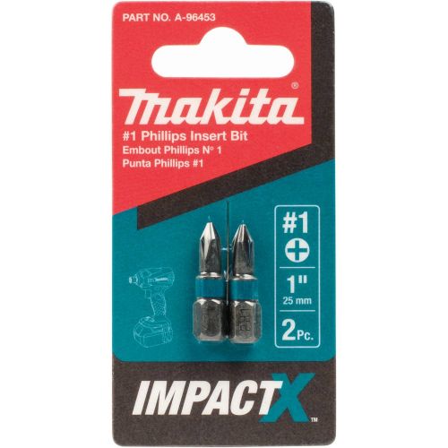  Makita A-97324 Impactx 2 Phillips 1″ Insert Bit, 200 Pack, Jar