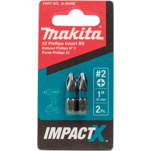  Makita A-97324 Impactx 2 Phillips 1″ Insert Bit, 200 Pack, Jar