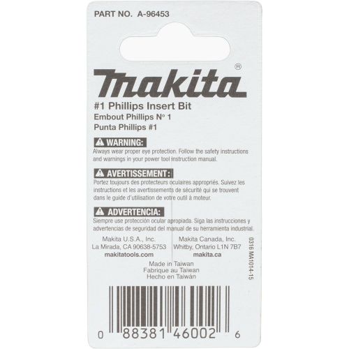  Makita A-97324 Impactx 2 Phillips 1″ Insert Bit, 200 Pack, Jar