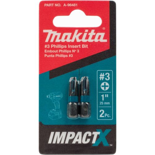  Makita A-97324 Impactx 2 Phillips 1″ Insert Bit, 200 Pack, Jar