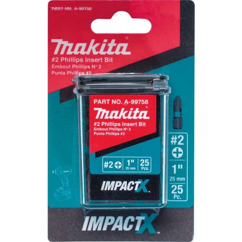  Makita A-97324 Impactx 2 Phillips 1″ Insert Bit, 200 Pack, Jar