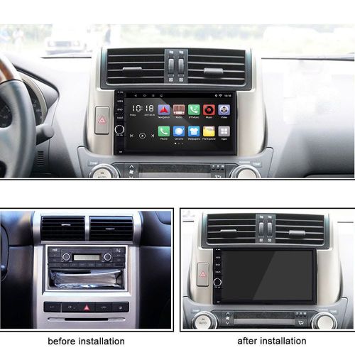  Malanzs Car Radio with GPS Navigation Android 6.0 Marshmallow Quad Core 2GB DDR3 RAM 16GB ROM 7 inch Double Din Bluetooth USB SD Player Backup Camera Frame External Microphone NO DVD