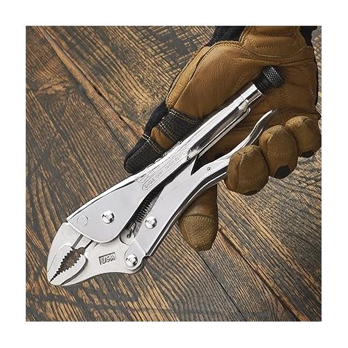  Malco Eagle Grip LP10WC 10 in. Curved Jaw Locking Pliers with Wire Cutter