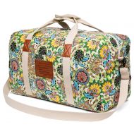 Malirona Canvas Weekender Bag Travel Duffel Bag for Weekend Overnight Trip
