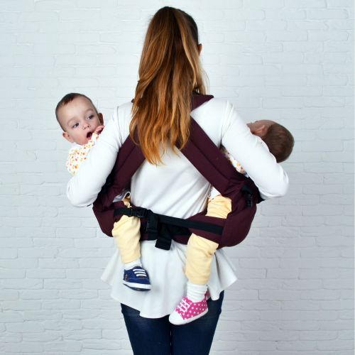  Malishastik Twin Baby Carrier Burgundy, Baby Twins, Twins Carrier, Baby Carrier Twins, Baby Carrier for...