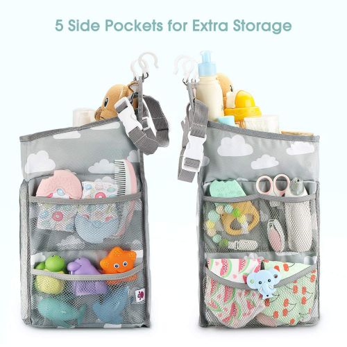  [아마존베스트]Zhenhao Hanging Diaper Caddy Organizer - Diaper Stacker for Changing Table, Crib, Playard or Wall | Nursery Organization & Baby Shower Gifts for Newborn