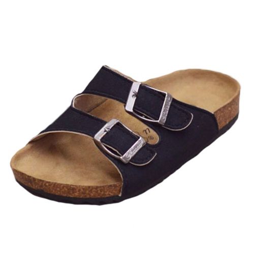  Mallimoda Girls Boys Buckle Cork Sole Slippers Sandals Flip Flops