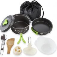 MalloMe 3 Liter Camping Cookware Mess Kit & Camping Stove Bundle…