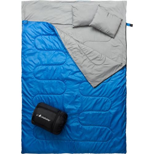  MalloMe Sleeping Bags for Adults & Kids - Ultralight Backpacking Sleeping Bag for Hiking Cold Weather & Warm - Lightweight Compact Camping Gear Equipment Summer & Winter - Girls Bo
