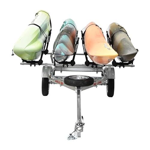  Malone Auto Racks MicroSport 4-Boat FoldAway-J Kayak Trailer Package