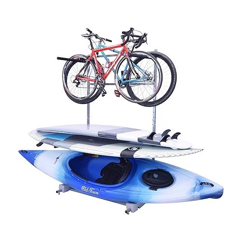  Malone 3 Bike + 2 SUP +1 Kayak Free Standing Storage Rack