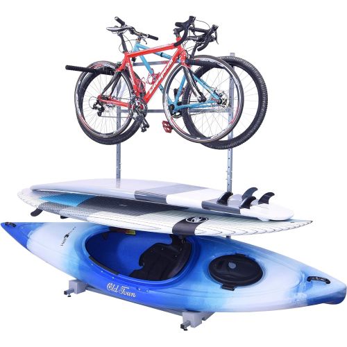  Malone 3 Bike + 2 SUP +1 Kayak Free Standing Storage Rack