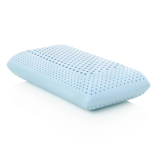  Malouf Z Zoned Gel Dough Mid Loft Plush Queen Memory Foam Pillow in Blue