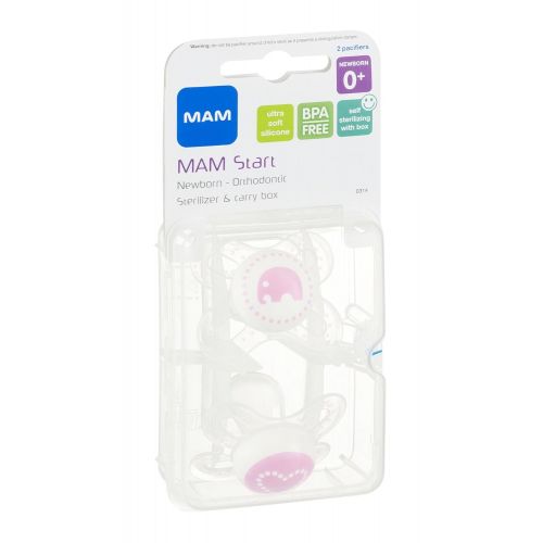  Mam USA Corp. MAM Pacifiers, Orthodontic, Start, 0+ Months 2 ct (Pack of 4)