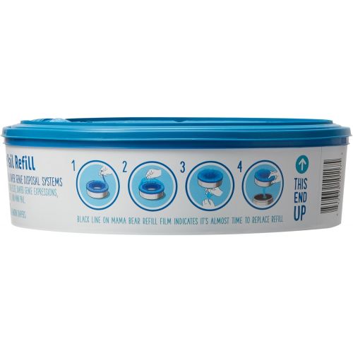  [아마존베스트]Amazon Brand - Mama Bear Diaper Pail Refills for Diaper Genie Pails, 1080 Count (Pack of 4)