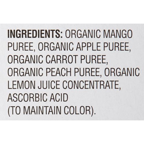  [아마존베스트]Amazon Brand - Mama Bear Organic Baby Food, Stage 2, Mango Apple Carrot Peach, 4 Ounce Pouch (Pack of 12)