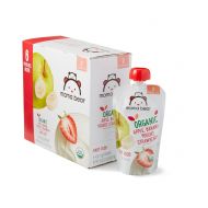 [아마존베스트]Amazon Brand - Mama Bear Organic Baby Food, Stage 2, Apple Banana Yogurt Strawberry, 4 Ounce Pouch (Pack of 12)