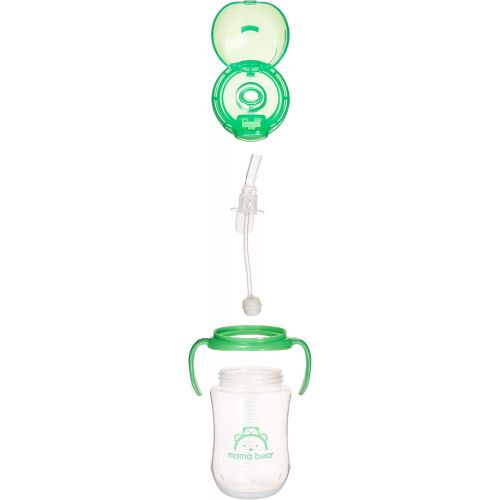  [아마존베스트]Amazon Brand - Mama Bear Weighted Straw Sippy Cup (Pack of 2)