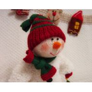 MamaKlaraDolls Snowman New Years gift Gift for Christmas Toy,Snowman boy Knitted toy For home For decor Souvenir Soft toy Snowman art Winter souvenir Toys
