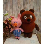 MamaKlaraDolls Winnie the Pooh and Piglet,soft toy Cartoon characters