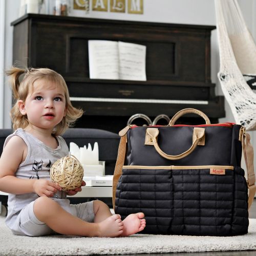  Diaper Bag, Nappy Bag by Maman - with Matching Changing Pad - Stylish Designer Tote for Moms - for Baby...