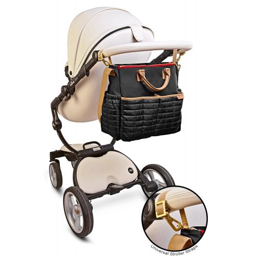  Diaper Bag- by Maman - with Matching Changing Pad - Stylish Designer Tote for Moms - for Baby Boys...