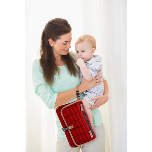  Maman MAMAN Portable Changing Pad Station - Waterproof Cushioned Diaper Changing Mat Organizer for...