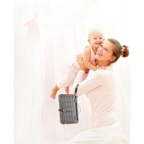  Maman MAMAN Portable Changing Pad Station - Waterproof Cushioned Diaper Changing Mat Organizer for...