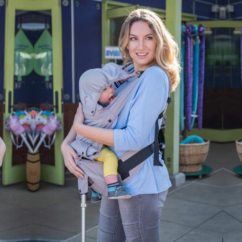  Mamapod Baby Carrier with Support Pole, All Seasons, All Positions, Ergonomic, Comfortable, Back Relief, for Infants, Babies, Toddlers, S200, Gray
