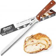 Mama´s great Serrated Bread Knife for Homemade Bread. Long 10.5 Inch Ultra Sharp Blade for Effortless Cuts of Thick Loaves. Professional Bread Cutter for Crusty Sourdough Bread. Works Well with