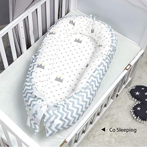  [아마존베스트]Mamibaby Baby Lounger,Baby Nest 100% Organic Cotton Breathable and Hypoallergenic Newborn Lounger Perfect for Co-Sleeping
