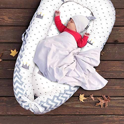  [아마존베스트]Mamibaby Baby Lounger,Baby Nest 100% Organic Cotton Breathable and Hypoallergenic Newborn Lounger Perfect for Co-Sleeping